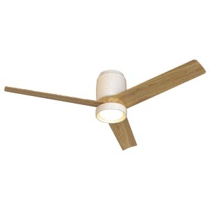 Стельовий вентилятор із люстрою CERAMICA L PLAFON / VENTILADOR (BLANCO-MADERA)