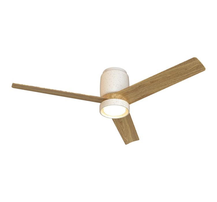 Стельовий вентилятор із люстрою CERAMICA L PLAFON / VENTILADOR (BLANCO-MADERA)1