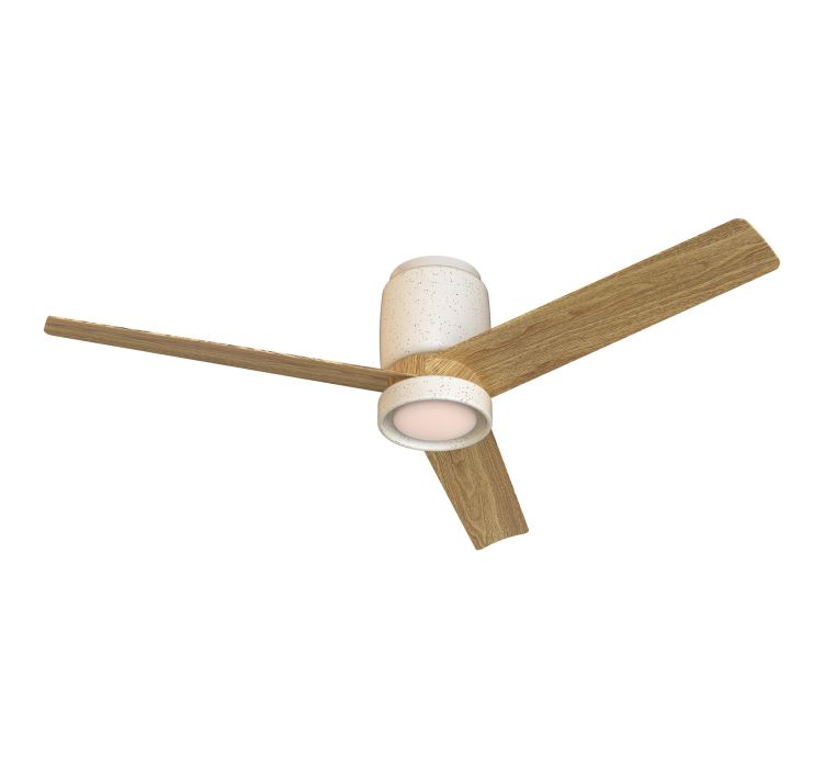 Стельовий вентилятор із люстрою CERAMICA L PLAFON / VENTILADOR (BLANCO-MADERA)2