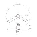 Стельовий вентилятор із люстрою CERAMICA L PLAFON / VENTILADOR (BLANCO-MADERA)8