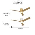 Стельовий вентилятор із люстрою CERAMICA L PLAFON / VENTILADOR (CERAMICA-MADERA)6