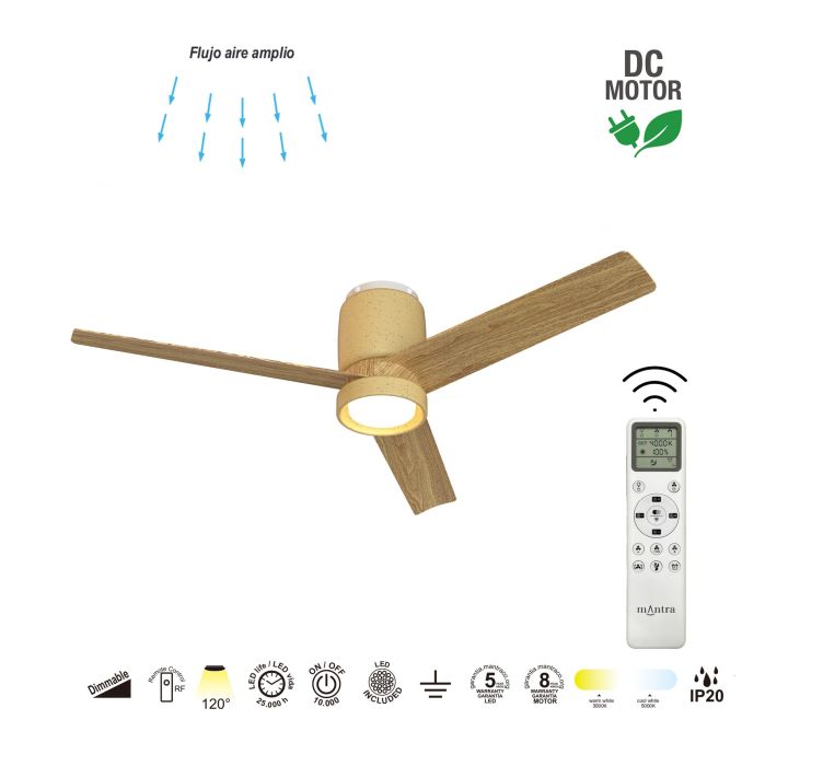 Стельовий вентилятор із люстрою CERAMICA L PLAFON / VENTILADOR (CERAMICA-MADERA)5