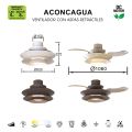 Стельова люстра-вентилятор ACONCAGUA (Café)6