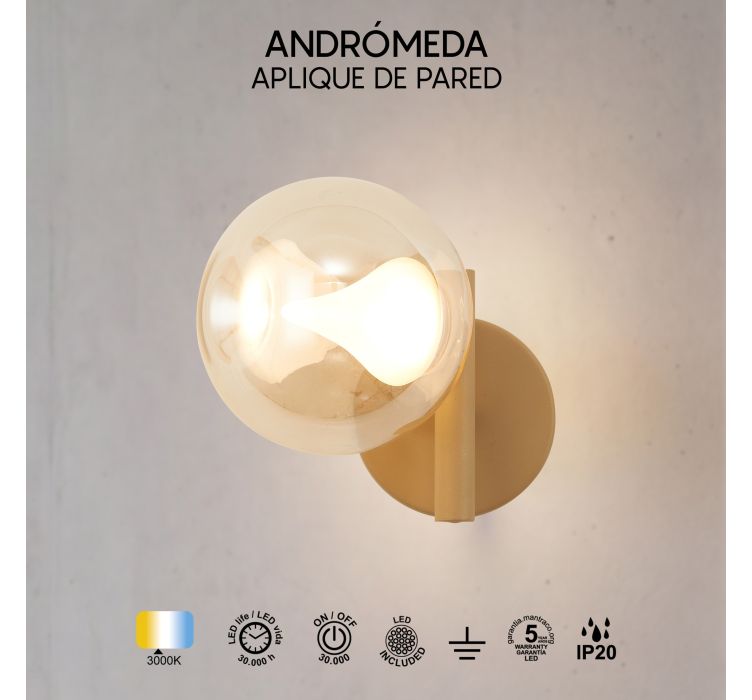 Настінне бра ANDRÓMEDA APLIQUE 1L9