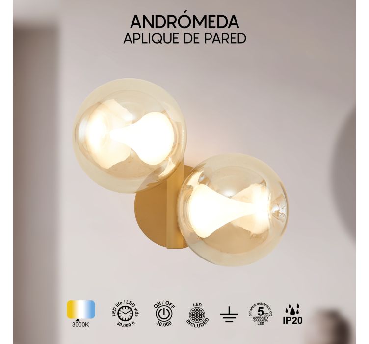 Настінне світлодіодне бра ANDRÓMEDA APLIQUE 2L7