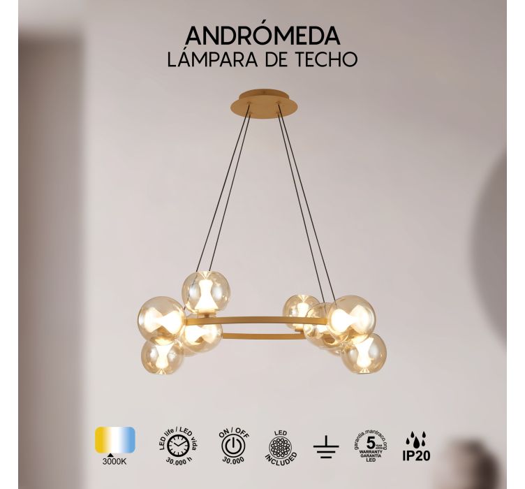 Підвісна люстра ANDROMEDA LÁMPARA 10L9