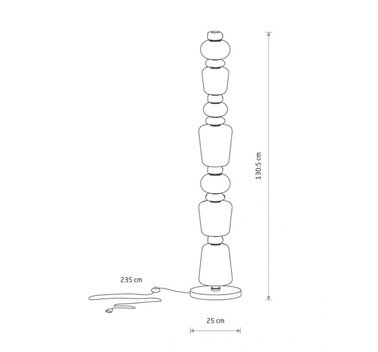 Торшер Ceramic LED 1x34W 3000K 2700Lm IP20 білий7