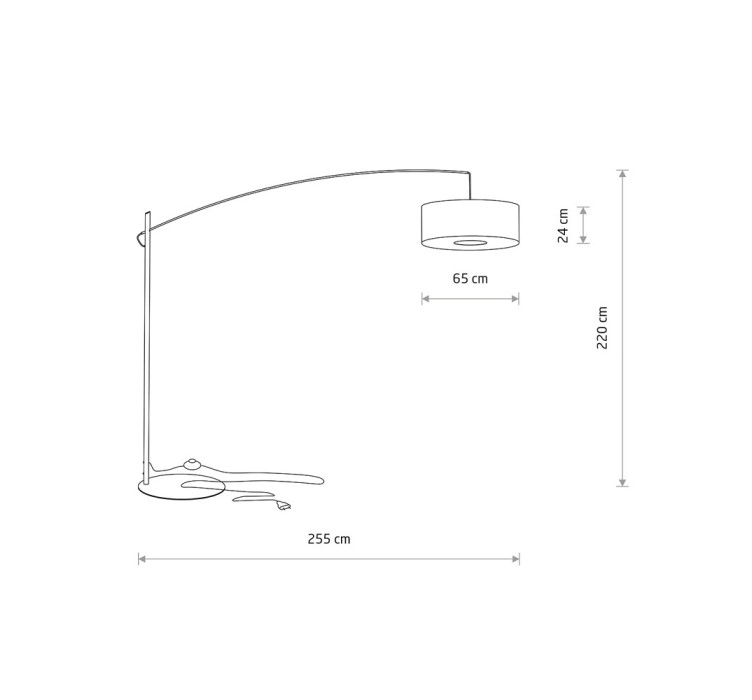 Торшер Nowodvorski 11685 Poise B E27 1x25W IP20 світло-сірий5