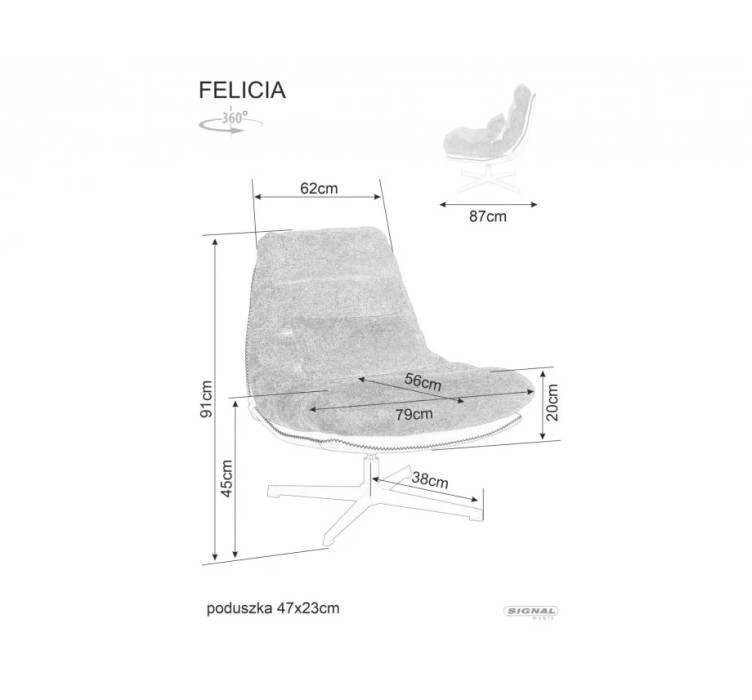 Крісло Felicia Raven сіре5