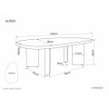 Стіл журнальний кавовий Alpen 130×80 см Екрю / Дуб7