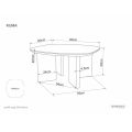 Стіл журнальний кавовий Kuma 80×80 см Дуб3