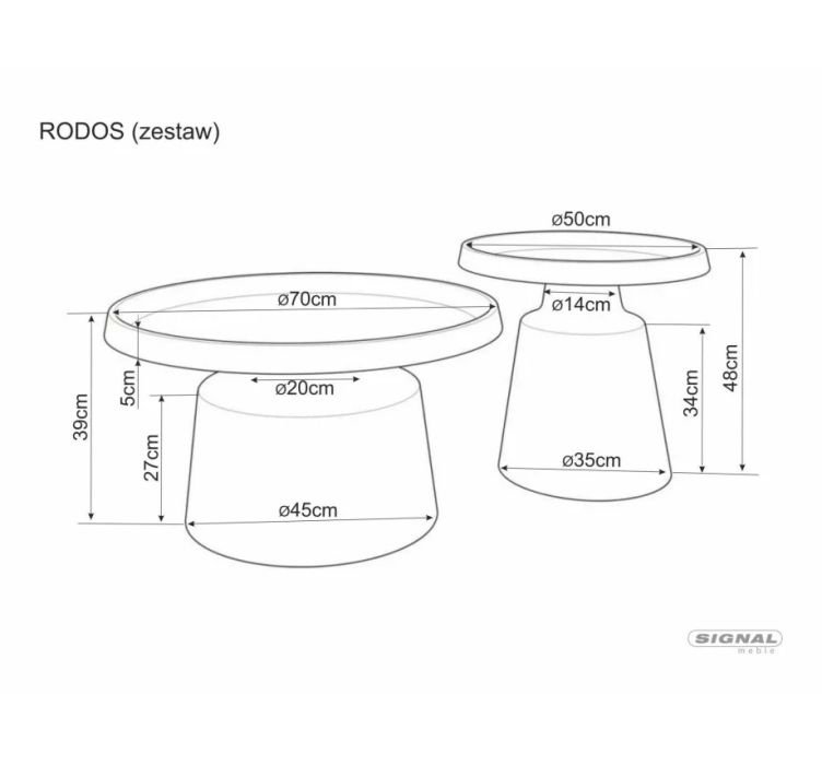 Набір журнальних столів Rodos Беж3