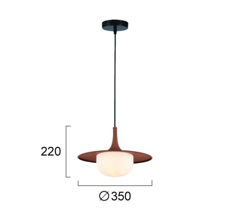 Підвісний світильник Single Light Brown Fred3