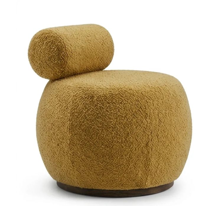 Поворотне крісло-пуф BOSCO жовте3
