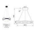 Люстра LED HARLEY MD7864-2S Zuma Line чорний2