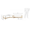 Кофейный стол DUPLEX 120Х60 дерево ясень, МДФ белый4