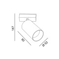 Светильник прожекторный IN_LINE TUB M NB , D52, H90mm, LED 10W, 3000К, черный (06.0595.9.930.BK)2