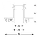 Трек вбудований IN_LINE TRACK R 3000, L3000mm, W30mm, H54mm, білий (06.R300.WH)2