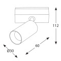Світильник прожекторного типу IN_LINE TUB S A 60, D30mm, H60mm, LED 8W, 4000К, чорний (06.0361.8.940.BK)2