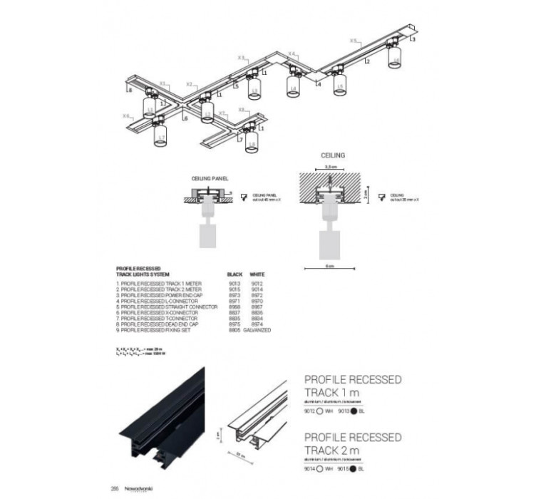 Трек Nowodvorski PROFILE RECESSED TRACK 2м 90152